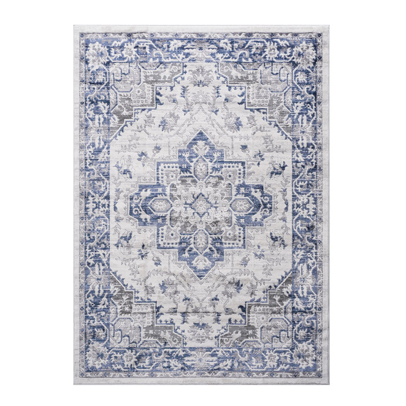 Tapis tissé et tissé 8 x 10, bleu / gris /, ne perd pas ses poils, teinture pour chambre à coucher, thème de salon, décoration intérieure