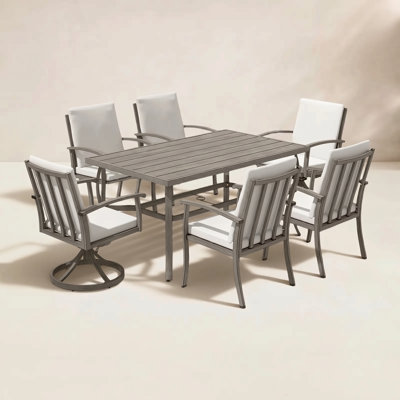 84'' Rectangular Outdoor Dining Set with Cushions
