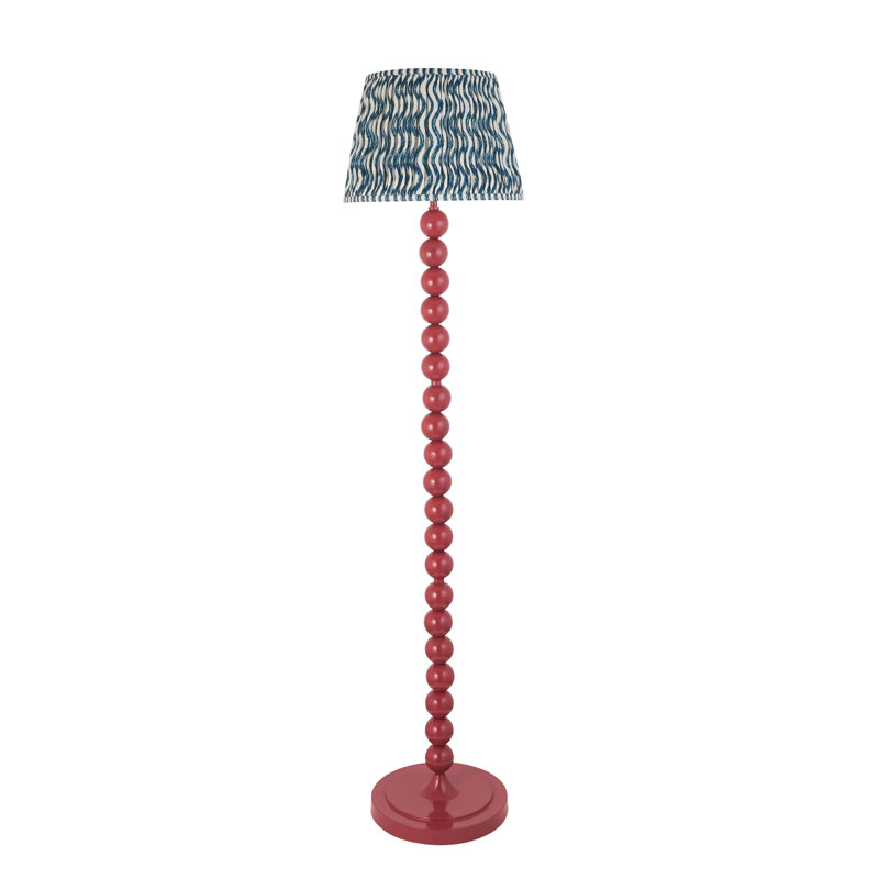 Higgledy 153.2cm Traditional Floor Lamp, Blue/White, Pink