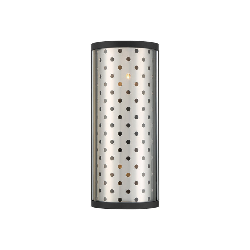 Grado 2lt Sconce, Black+Painting Brass, Chrome