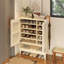 Rangement à chaussures en bois massif beige