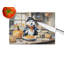 Siberian Husky Fall Kitchen Pumpkins Glass Cutting Board Large