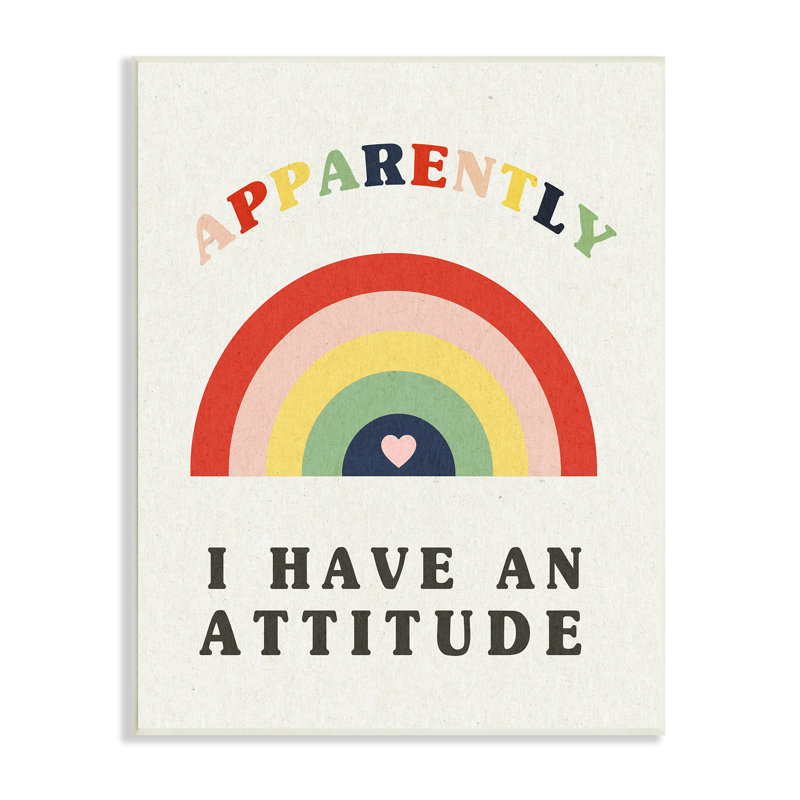 Apparemment, I Have Attitude, Bois, H 19 po x l 13 po x P 0,5 po