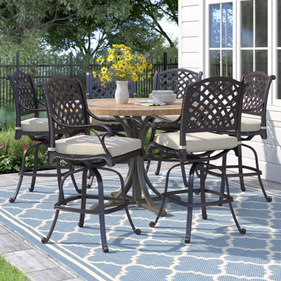 Frazee Patio Bar Stool with Cushion