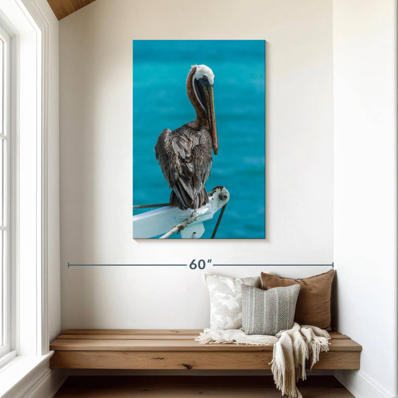 Brampt Perched Brown Pelican, 45" H x 30" W