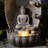 LED Buddha Cascade Water Fountain
