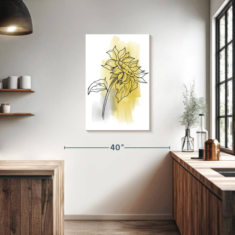 Harnek botanique en gris I, H 36 po x l 24 po