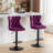 Swivel Velvet Barstools Adjusatble Seat Height From 25-33 Inch,17.7 Inch Base, Modern Upholstered Bar Stools With Backs Comfortable Tufted For Home Pub And Kitchen Island,Set Of 2-453180241