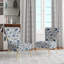 Fauteuil d'appoint rembourré bleu et blanc I