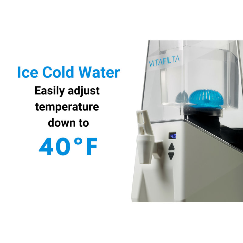 VitaFilta White Countertop Top Loading Electric Filtered Water Dispenser