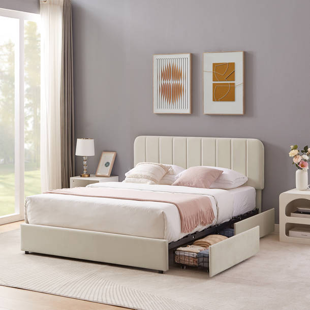 Ivy Bronx Chelsa Upholstered Standard Storage Bed & Reviews | Wayfair