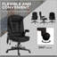 Fauteuil de bureau à massage à haut dossier avec 6 points de vibration-111865018-122061076