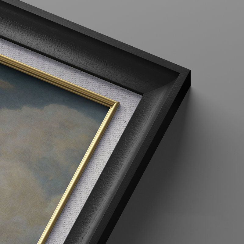 Ensemble de 2 œuvres d'art encadrées de qualité supérieure sur toile de qualité supérieure avec cadre de 26 po x 36 po, Noir