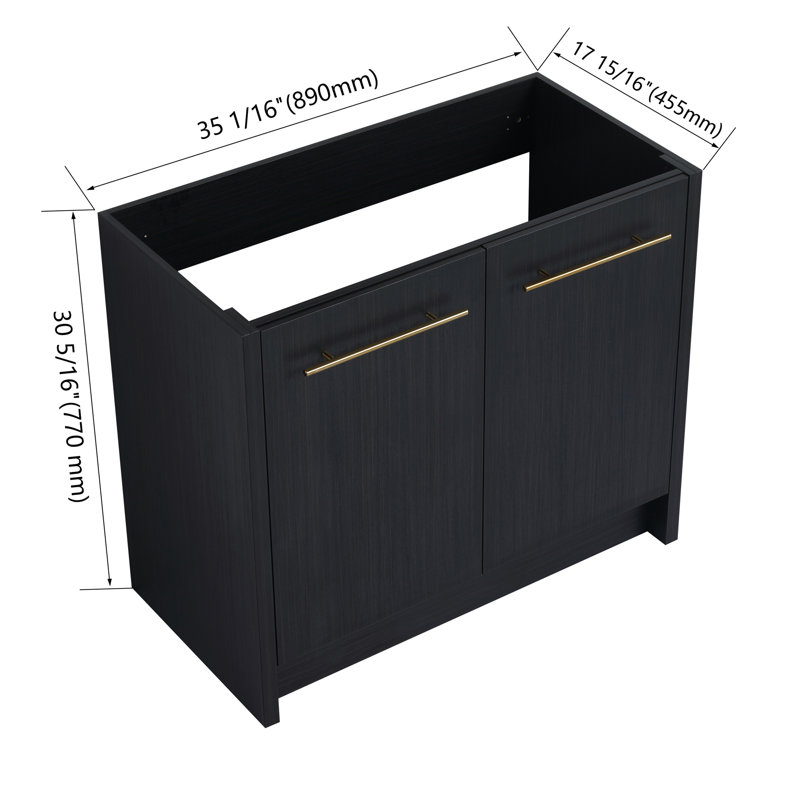 35'' Single Bathroom Vanity Base Only