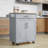 Kitchen Island Cart Rolling Trolley Cart With Drawer,Storage Cabinet & Towel Rack