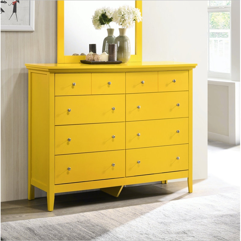 Commode de rangement jaune Cheerful pour espaces modernes, Jaune