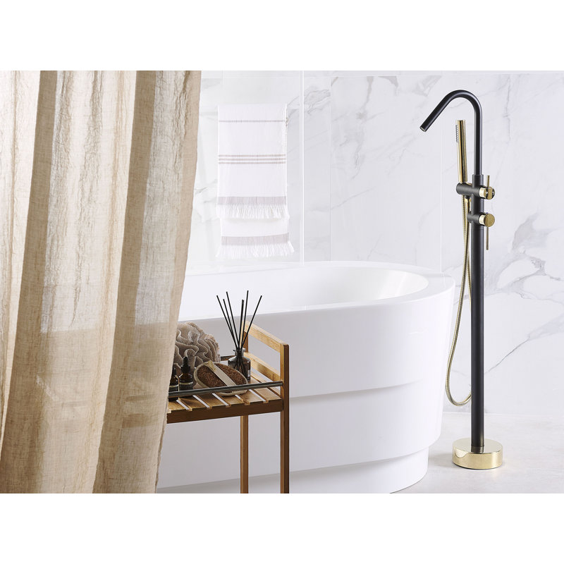 Tanesha 1 Handle Floor Bath Shower Mixer Bath Filler with Diverter