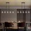 Luminaire suspendu linéaire à 5 lumières pour îlot de cuisine avec abat-jour en verre sphérique-1391607920