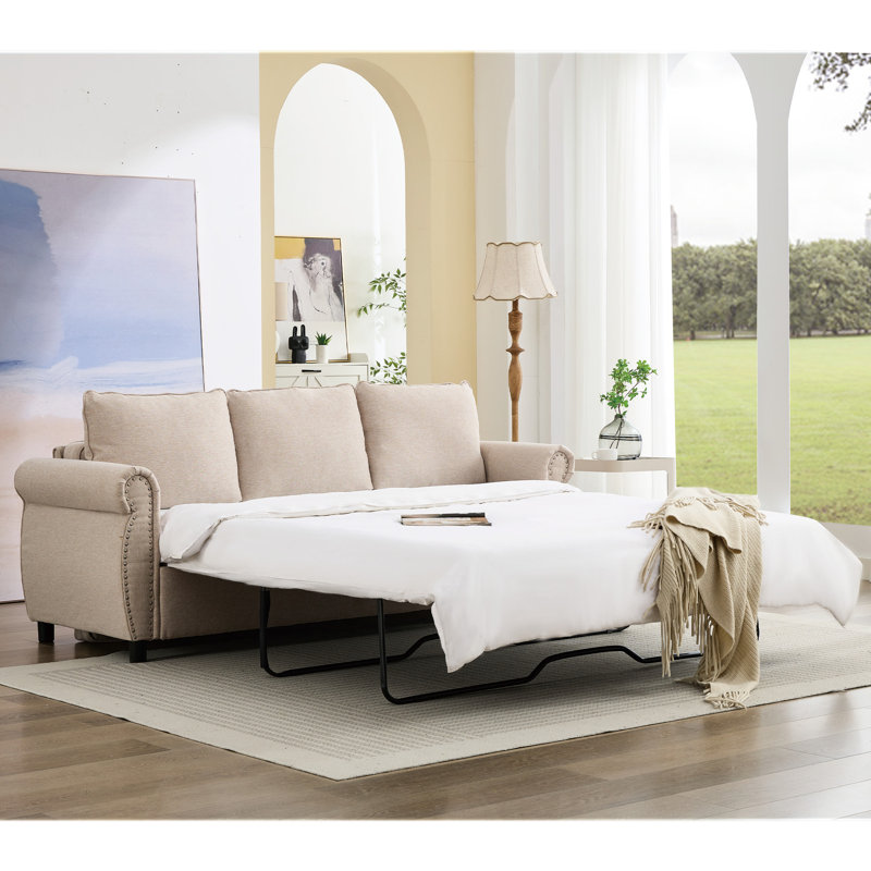 Canapé convertible 81,5 po Almaraz, Beige