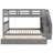 Gray Stairway Bunk Bed, , With Drawer, Storage, And Guard Rail For Bedroom Space Saving Comfort Style-308410344
