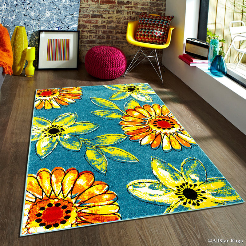 Performance Floral Indoor Rug, 7'10" x 10'
