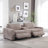 Annistyn 100'' Corduroy Power Reclining Loveseat Sofa-1242308427