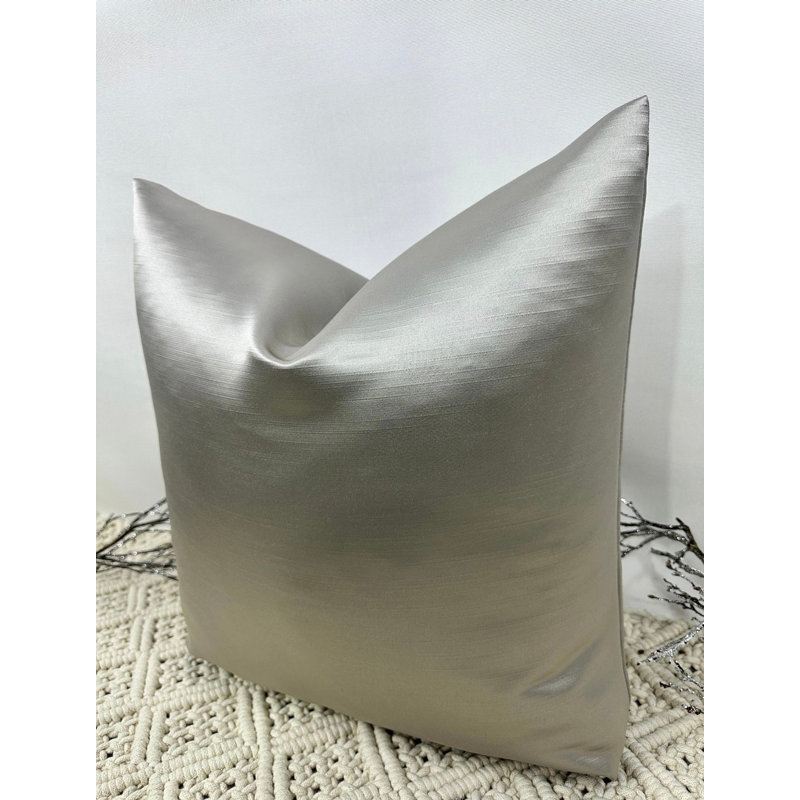 Abstract Grey Square Throw Pillow Cover, Grey 