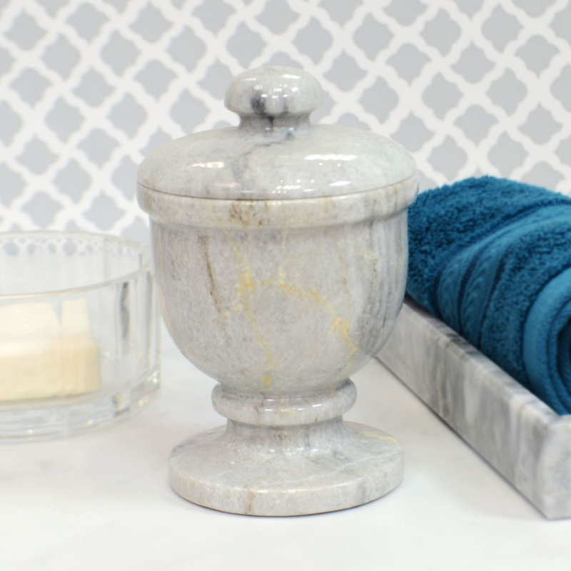 Pot de rangement en marbre avec couvercle Badal