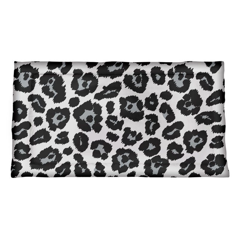 Taie décorative à imprimé léopard Oakland football, polyester, Standard, Blanc
