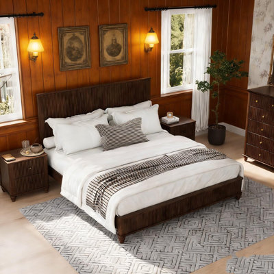Base de lit en bois massif