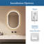 Miroir de meuble-lavabo à DEL à intensité variable sans cadre 22 po x 32 po Lancer-1902407507