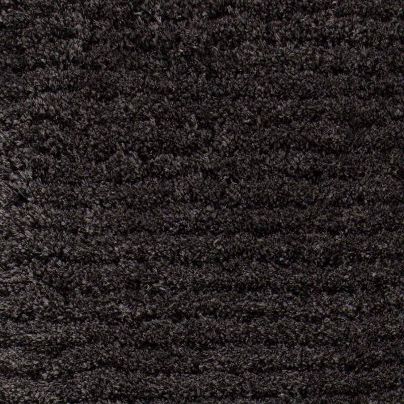 Tapis de zone noire fait main poils longs Schreck, Rectangle 5 pi x 7 pi 6 po