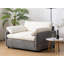 Fauteuil surdimensionné en chenille simple avec siège large et profond, fauteuil rembourré moderne avec support en mousse haute densité et coussins de confort inclus.-2102802411