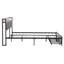 Structure de lit plateforme en métal avec tête de lit avec fonction de rangement rembourrée et doublure USB et pied de lit avec tiroirs, aucun sommier nécessaire, grand rangement sous le lit, assemblage facile-726312252