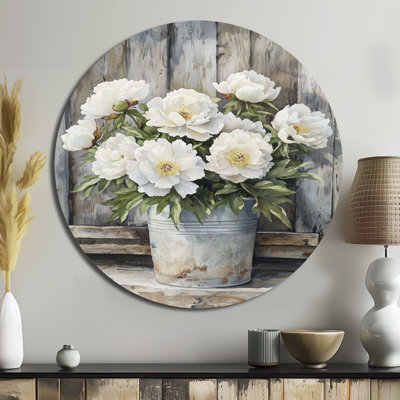 Impression sur métal persone - pivoines rondes, Persoine