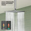 Système de douche à pluie 12 po - Fixation au plafond, pommes de douche à pluie avec douchette, ensemble de garniture de douche thermostatique avec valve brute-103249215