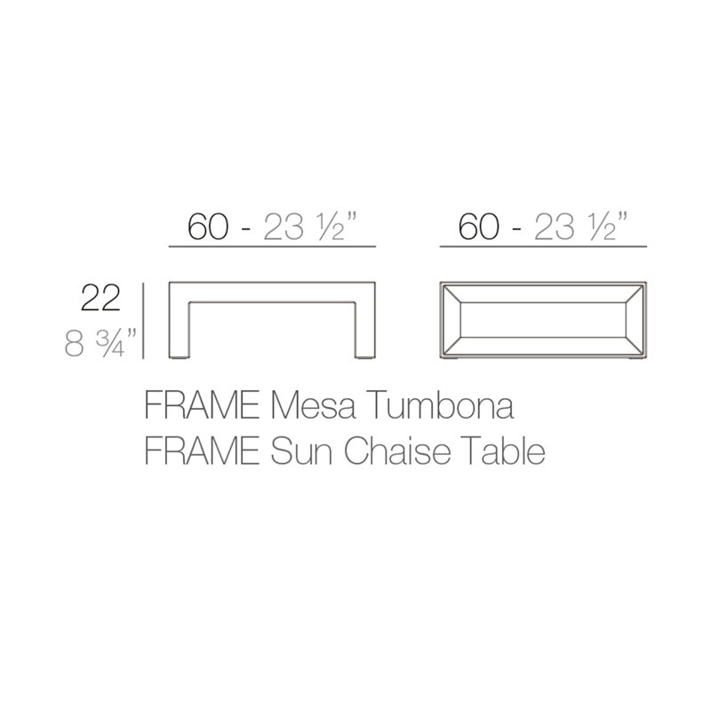 Frame Sun Plastic Coffee Table, Taupe