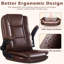 Grande et haute chaise de bureau 400Lbs avec accoudoirs relevables rembourrés-453026615