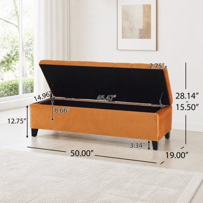 Repose-pieds avec rangement, repose-pieds rectangulaire, banc de rangement rembourré