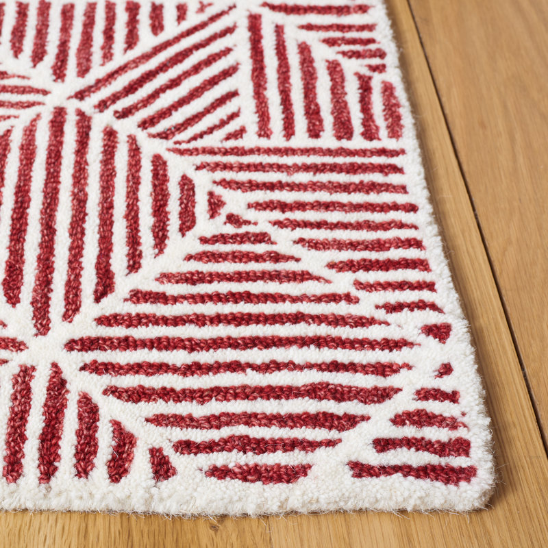 Tapis géométrique en laine touffeté à la main 0,8 po Foraker, Rectangle 3 pi x 5 pi