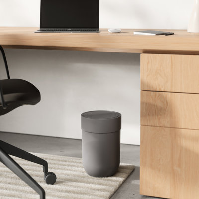Touch Trash Can with Lid for Office, Bedroom, Bathroom, 1.6 Gallon (6 L)