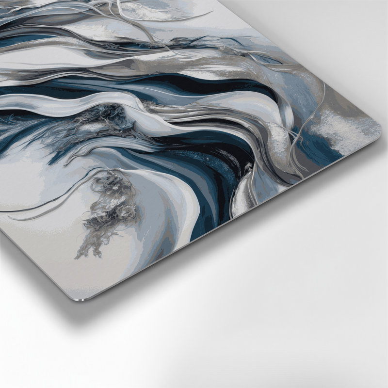 Lyrical Abstraction 96 Grey Metal Wall Art, 11" H x 14" W