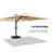 10' X 13' Rectangular Cantilever Umbrella, With Base,Beige-975720556