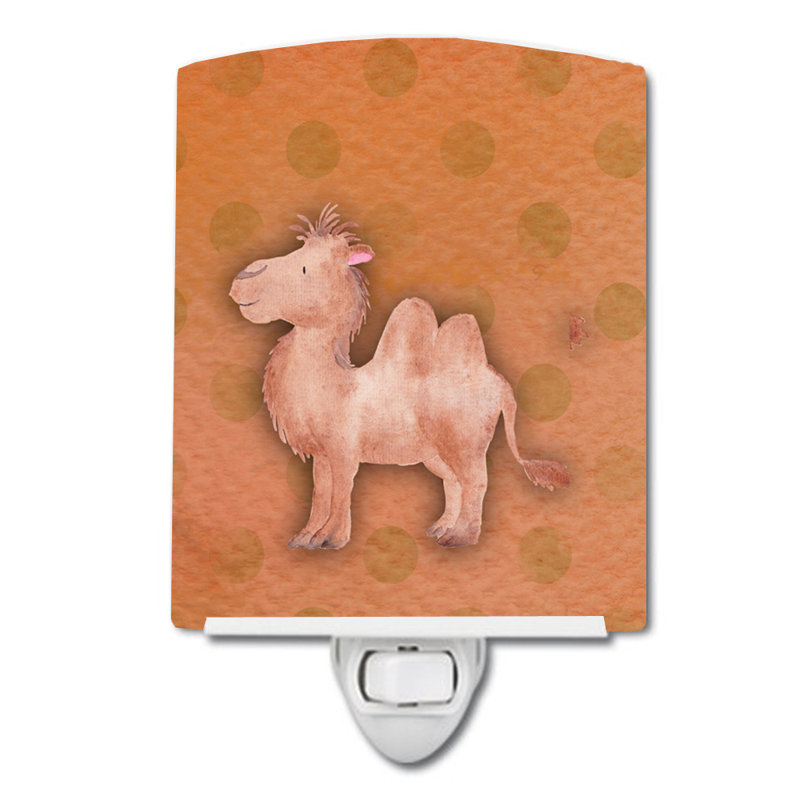 Polka Dots Camel Ceramic Night Light