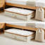 Contenant de rangement sous le lit avec couvercle transparent et fermetures à glissière doubles, organisateur pliable rigide, bac de rangement pour vêtements compressibles et couvertures, paquet de 4