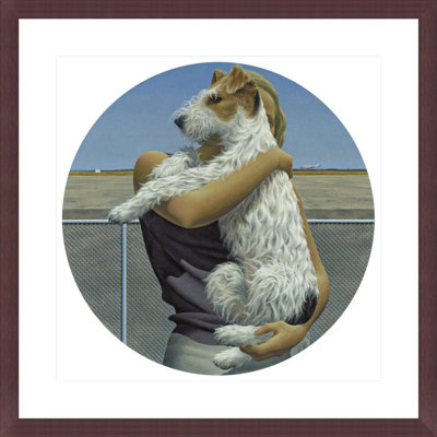 Woman and Terrier by Alex Colville -Framed Giclee Print