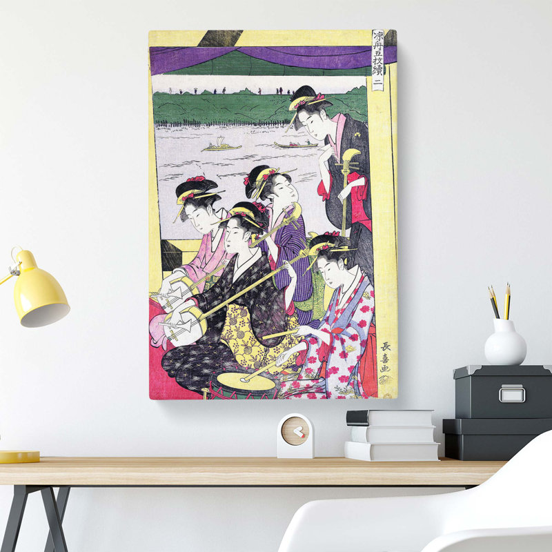 Party of Geisha by Eishosai Choki - Wrapped Canvas, 61 cm H x 40.6 cm W