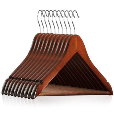 Solid Wood Non-Slip Standard Hanger for Suit/Coat