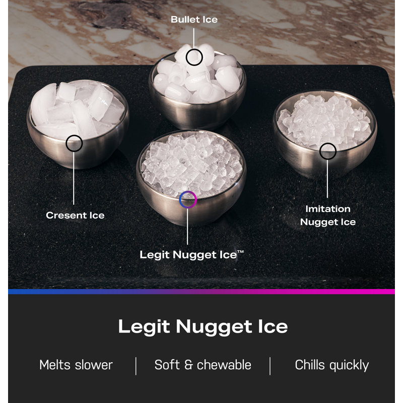 GE-Profile-Opal-2-0-Ultra-Nugget-Ice-Maker-with-Scale-Inhibiting-Filter-XPIO23SWBB, Black
