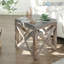 2 pièces Tables de bout gigognes en bois galvanisé